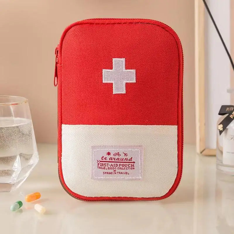 Portable Medical Bag Medicine Storage Bag Small Medical Bag for Going Out Travel Storage First Aid Kit Dopamine Macaron Color