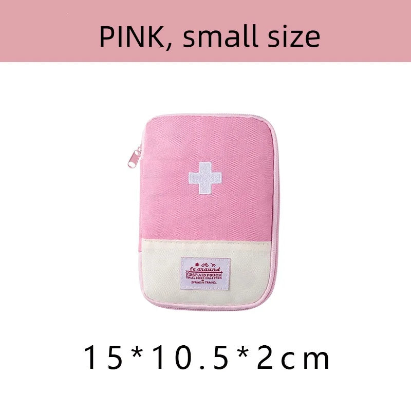 Portable Medical Bag Medicine Storage Bag Small Medical Bag for Going Out Travel Storage First Aid Kit Dopamine Macaron Color