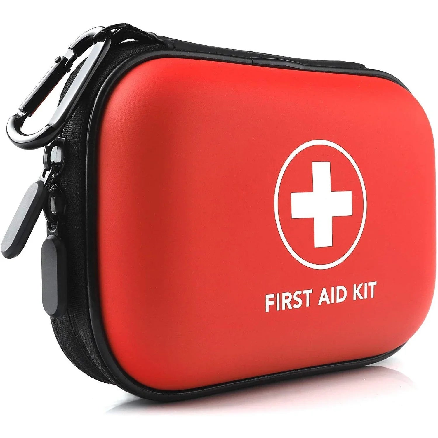 Compact Hard-Case First Aid Kit with Carabiner – Portable Emergency Medical Bag for Outdoor, Travel & Home