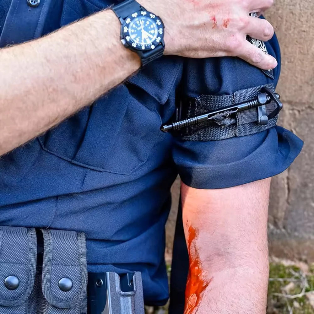 Emergency Tourniquet Tactical - Single Handed Medical First Aid Strap for Outdoor, Hiking, Camping, Travel, Survival Kit