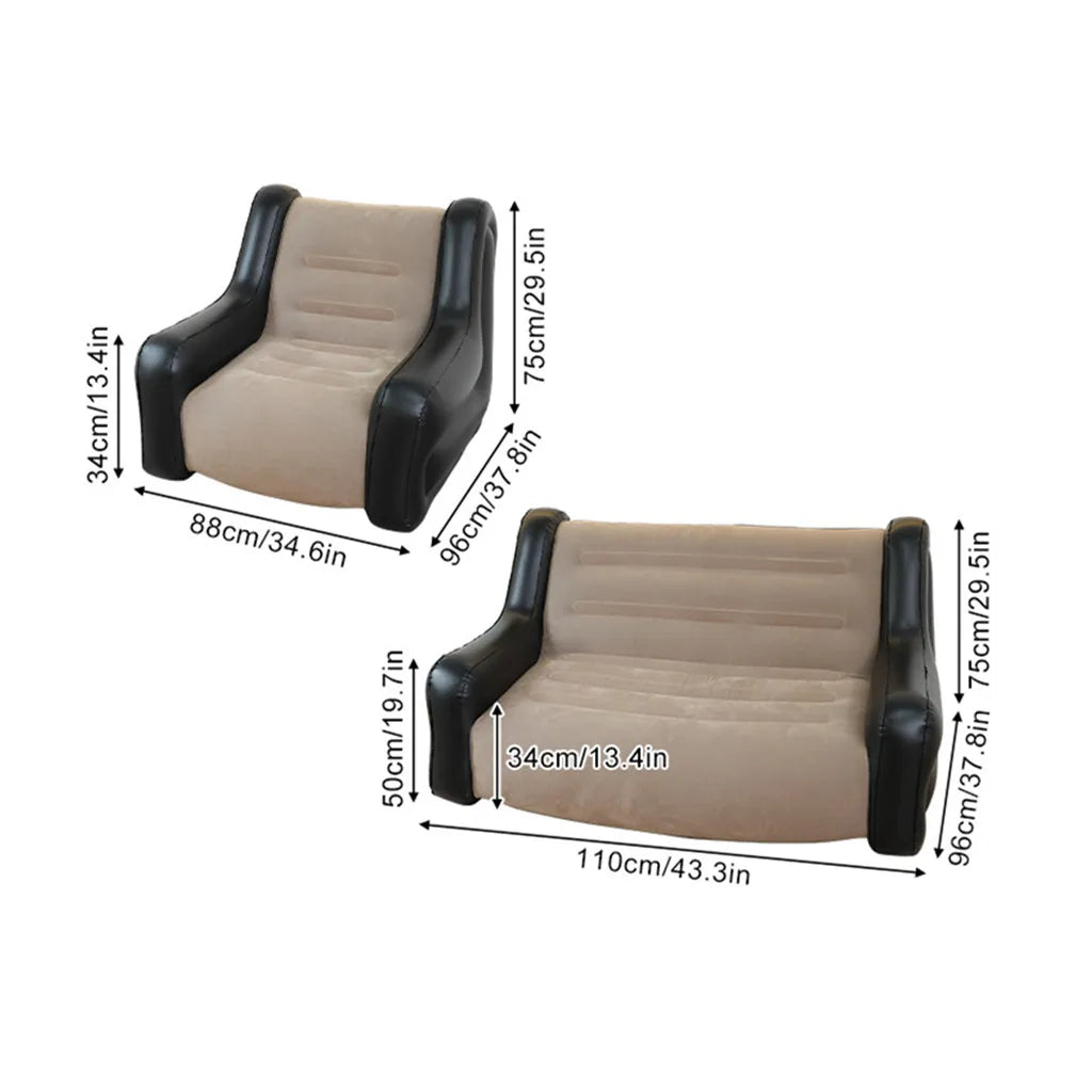 Air Mattress Inflatable Sofa Double Inflatable Chair For Flodable Blow Up Couch Lounger Portable Air Sofa Indoor Tent Camping