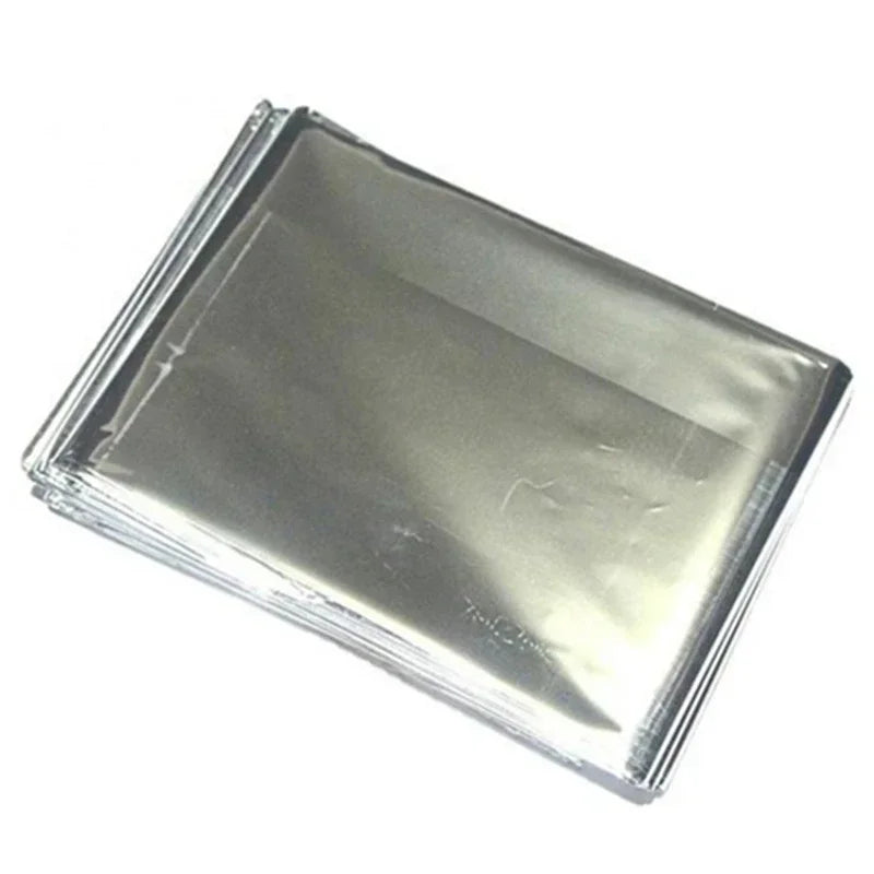 Emergent Blanket Mylar Thermal Outdoor Survive First Aid Kit Rescue Space Foil Camp Hike Mountaineer Bug Out Heat Retain