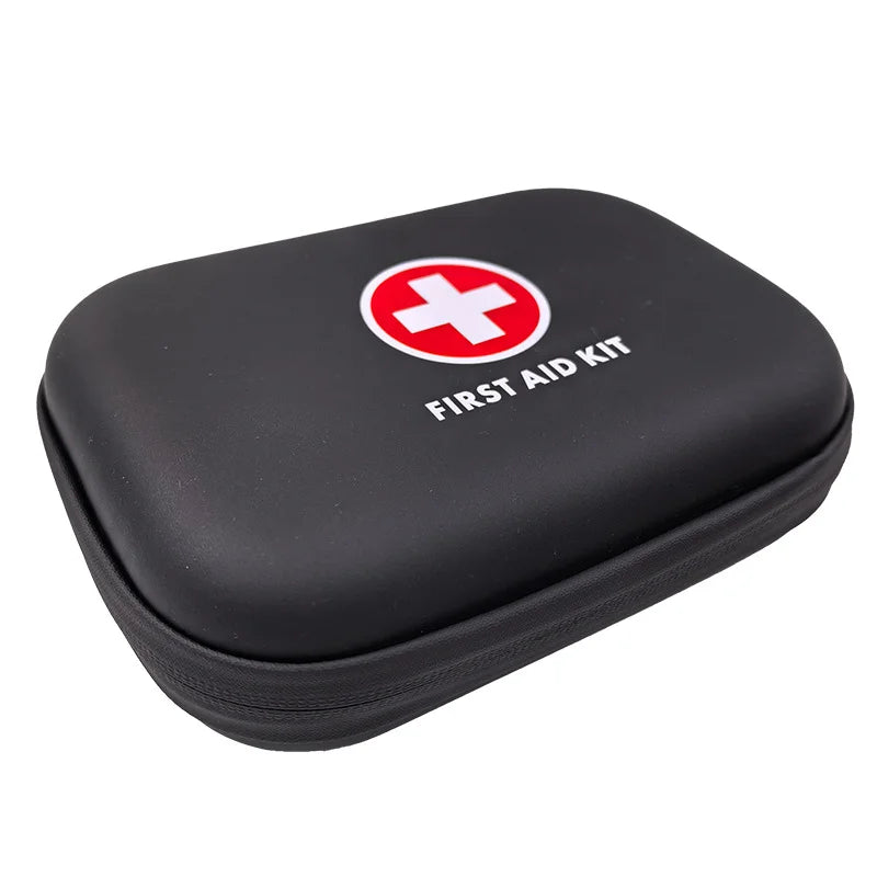 Compact Hard-Case First Aid Kit with Carabiner – Portable Emergency Medical Bag for Outdoor, Travel & Home