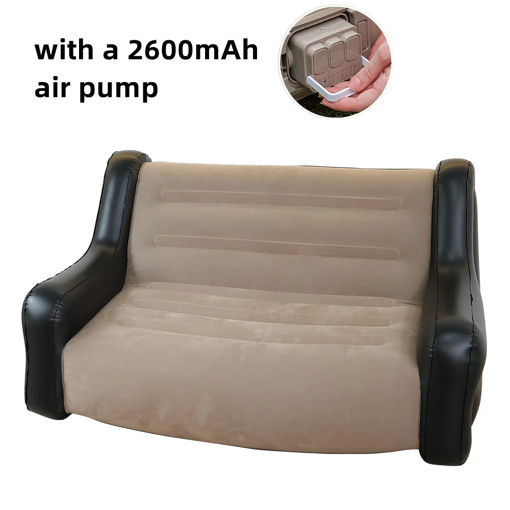 Air Mattress Inflatable Sofa Double Inflatable Chair For Flodable Blow Up Couch Lounger Portable Air Sofa Indoor Tent Camping