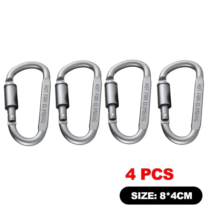 4-6PCS Carabiner Set For Key Camping Survival EDC Outdoor Keychain Clip Alloy Aluminum Tactical Caribiner Hook Karabiners