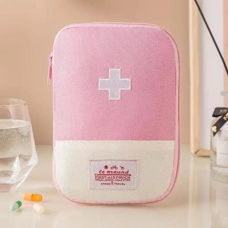 Portable Medical Bag Medicine Storage Bag Small Medical Bag for Going Out Travel Storage First Aid Kit Dopamine Macaron Color
