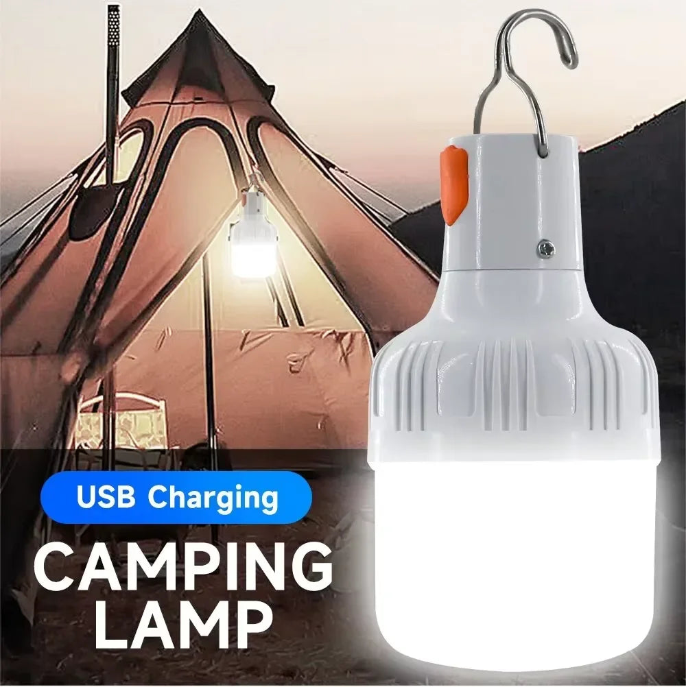 1PCS Rechargeable LED Emergency Light Bulb, Waterproof, Durable, Ideal for Camping, Hiking, Outdoor Adventures