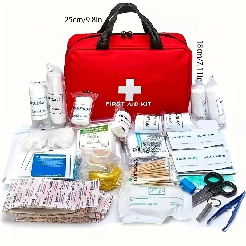 260pcs Deluxe First Aid Kit - Essential Emergency Supplies for Home, Outdoor Adventure and Camping Safety