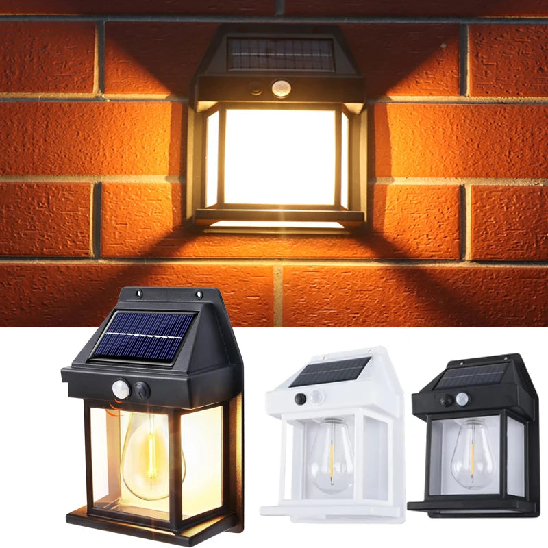 Solar Lights Outdoor Exterior Wall Lamps Retro Body Induction Atmosphere Christmas Fairy Lights Solar Charging Desk Lamps Gifts