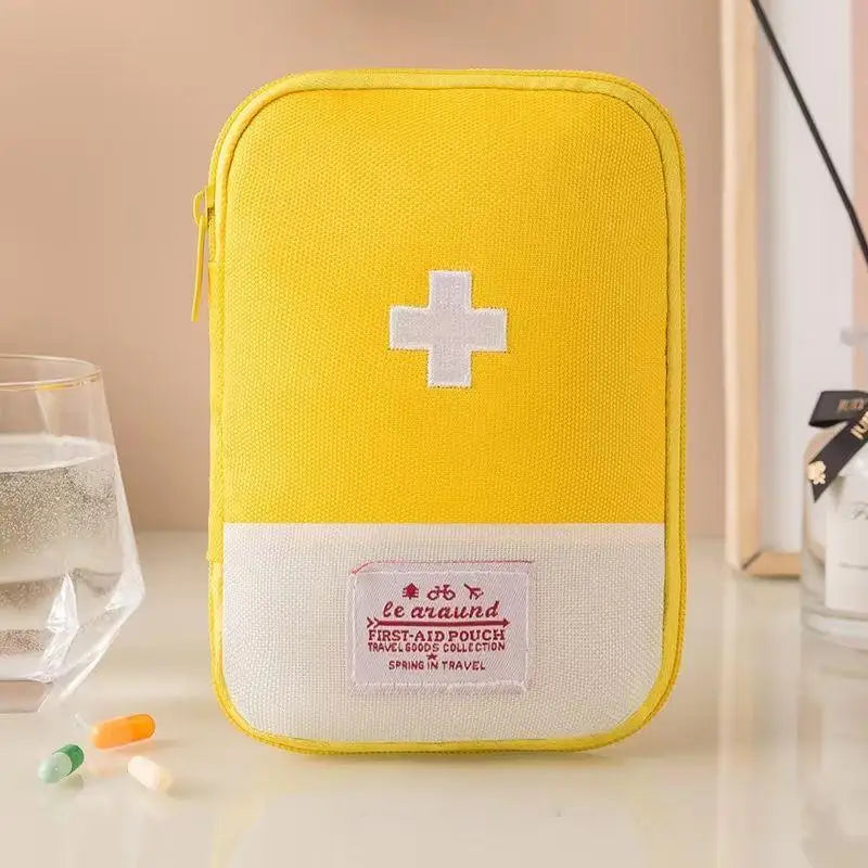 Portable Medical Bag Medicine Storage Bag Small Medical Bag for Going Out Travel Storage First Aid Kit Dopamine Macaron Color