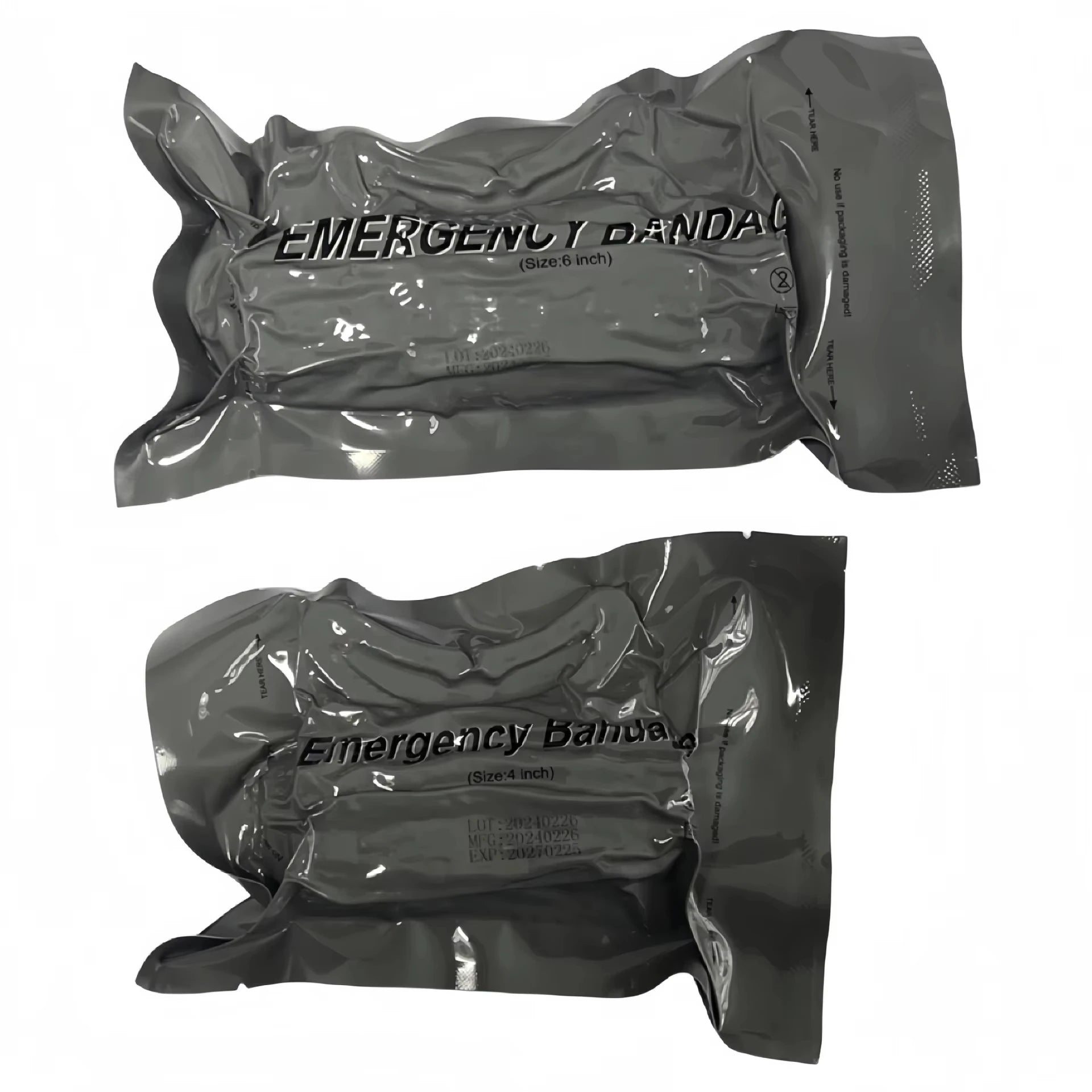 Emergency First Aid Kit Israeli Pressure Bandage 4"/6" for Outdoor Camping Hiking - Wound Care Survival Safety Gear