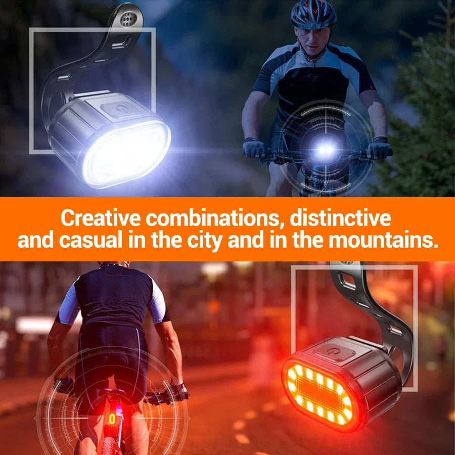 Heinast Bike Lighting Front and Rear Lights Bicycle Lamp Led Cycling Light Bike Flashlight for Bicycle Front Taillight Lantern