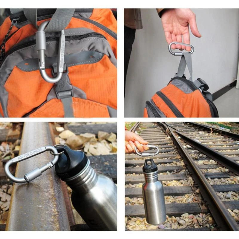 4-6PCS Carabiner Set For Key Camping Survival EDC Outdoor Keychain Clip Alloy Aluminum Tactical Caribiner Hook Karabiners