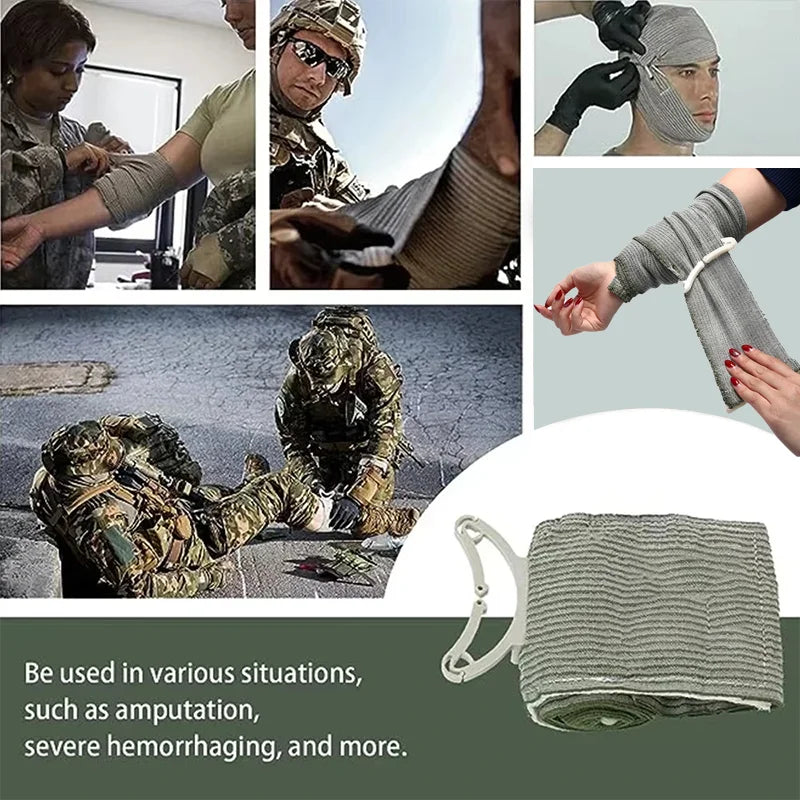 4inch/6inch Medical Trauma Kit Israeli Bandage Emergency First Aid for Outdoor Camping Hiking - Wound Care Security Protection