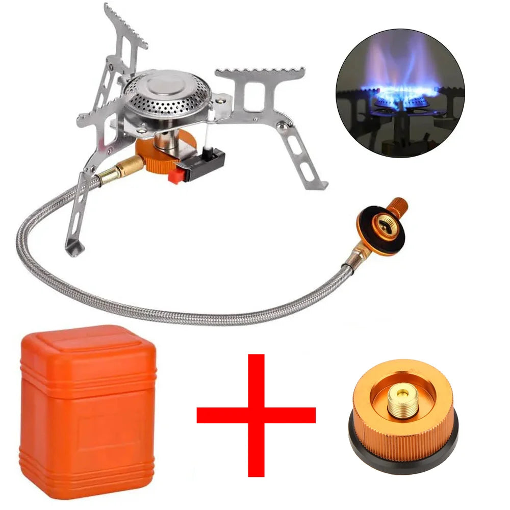 Camping Gas Stove Outdoor Tourist Burner Big Power Heater Tourism Cooker Barbecue Tourism Supplies Picnic Equipment