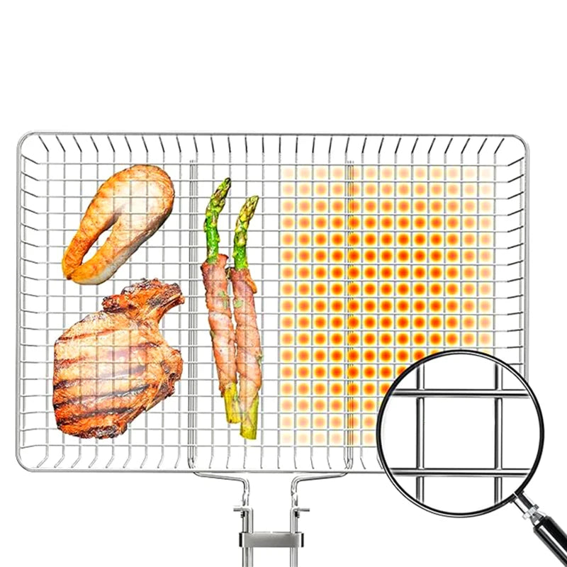 Grill Basket Stainless Steel Grill Baskets forOutdoor Grill |Grill AccessoriesforOutdoorGrill CampfireCooking Equipment