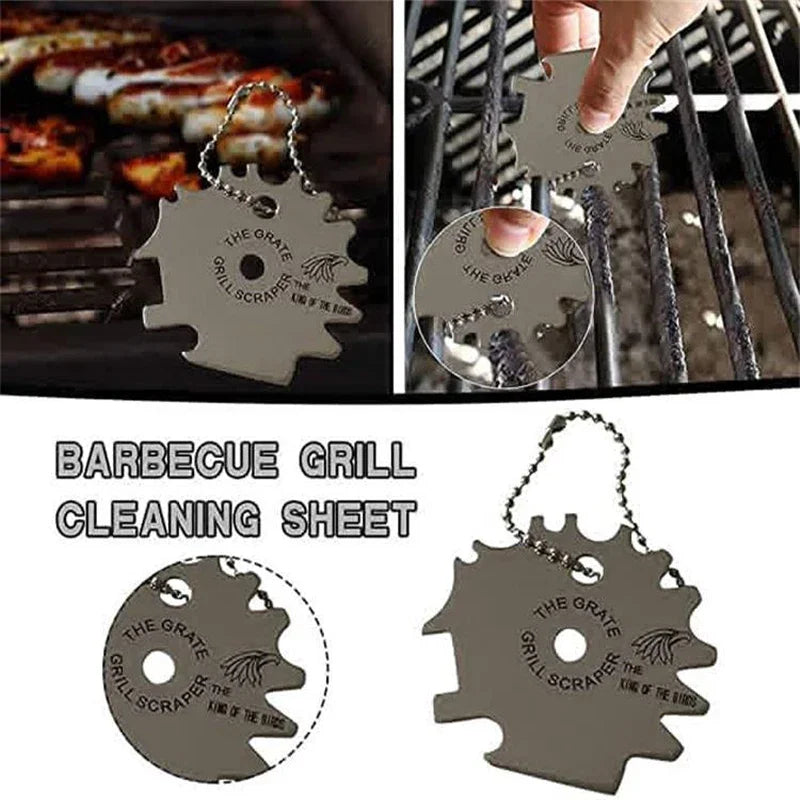 Portable Metal BBQ Grills Grate Cleaner Cleaning Barbecue Scraper Scrubber Tool Grill Cleaning Barbecue Cleaning Grill Scraper