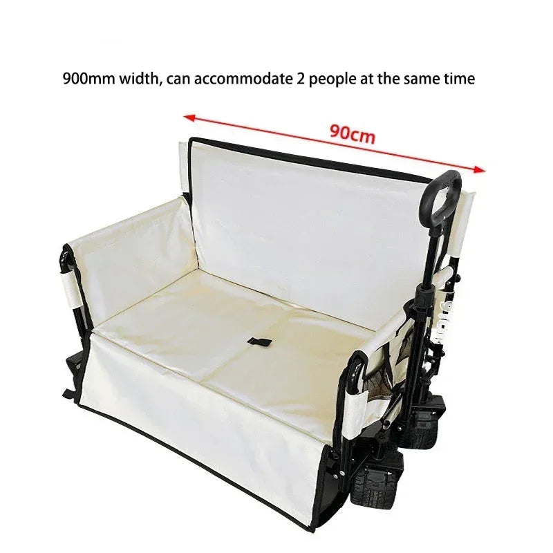 Outdoor multifunctional camping vehicle, stall, folding small cart, outdoor sofa, camping vehicle, multi-purpose folding vehicle
