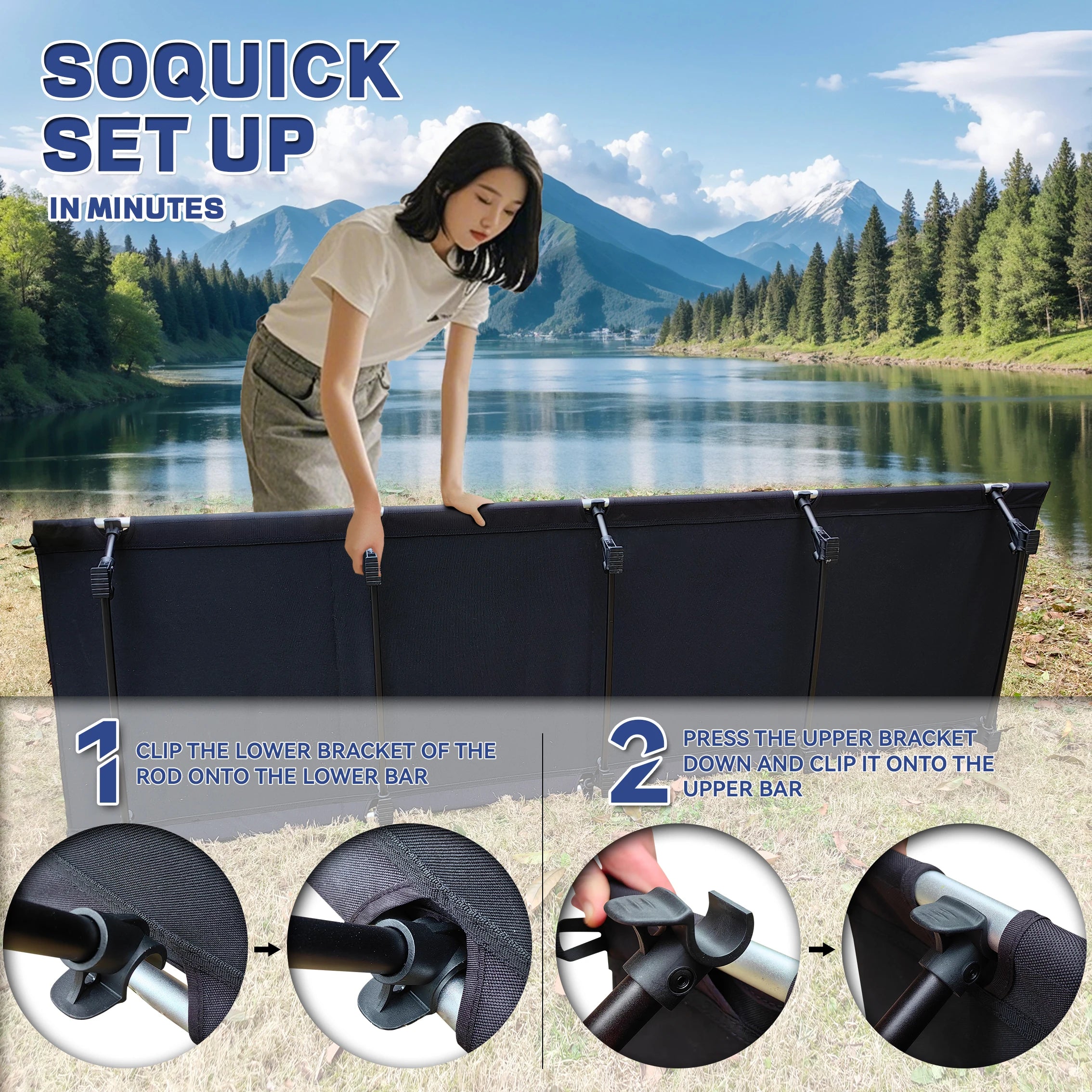 Camping Cot Portable Folding Bed Outdoor Ultralight Compact Tent Bed for Camping Travel Hiking Sleeping Cot