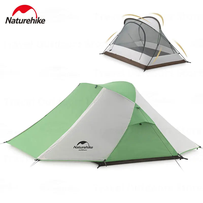 Naturehike Camping Tents 210T 2 Person Outdoor Tent Travel Fishing Tents Bushcraft Waterproof Beach Shell Tent Canopy