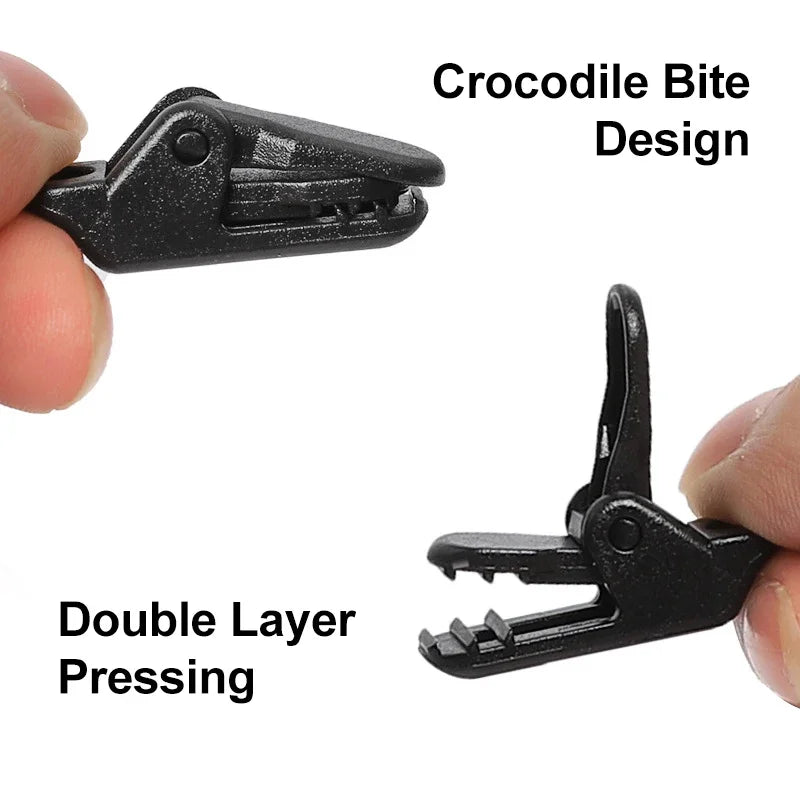 10/20/50pcs Sturdy Tent Clips for Outdoor Tarpaulin Clips Anti-wind Fixed Camping Tent Hook Crocodile Clamp Clip for Camping