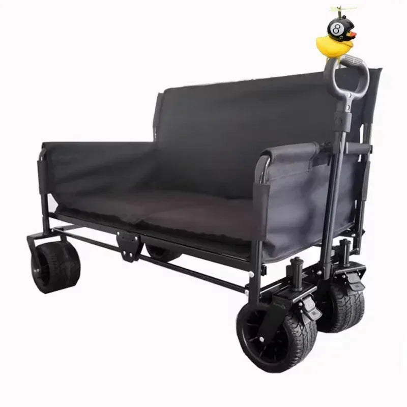Large-capacity Outdoor Camper Hiking Beach Picnic Camping Folding Stall To Carry Brakes Heavy Duty Off Road Utility Cart