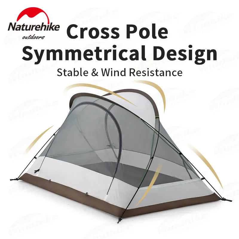 Naturehike Camping Tents 210T 2 Person Outdoor Tent Travel Fishing Tents Bushcraft Waterproof Beach Shell Tent Canopy