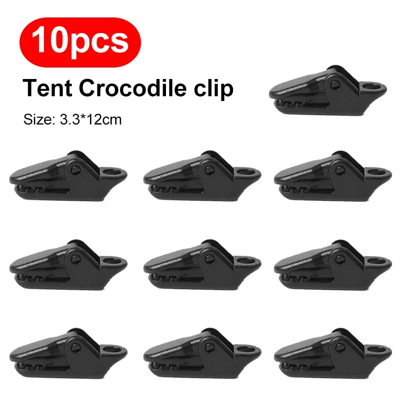 10/20/50pcs Sturdy Tent Clips for Outdoor Tarpaulin Clips Anti-wind Fixed Camping Tent Hook Crocodile Clamp Clip for Camping