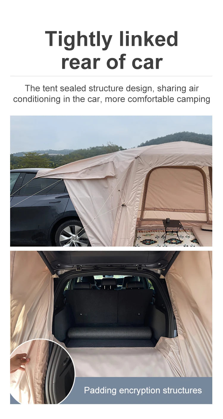Portable SUV Car Tent, Tailgate Tent Shade Awning Tent for Camping, Vehicle SUV Tent Car Camping Tents for Outdoor Travel