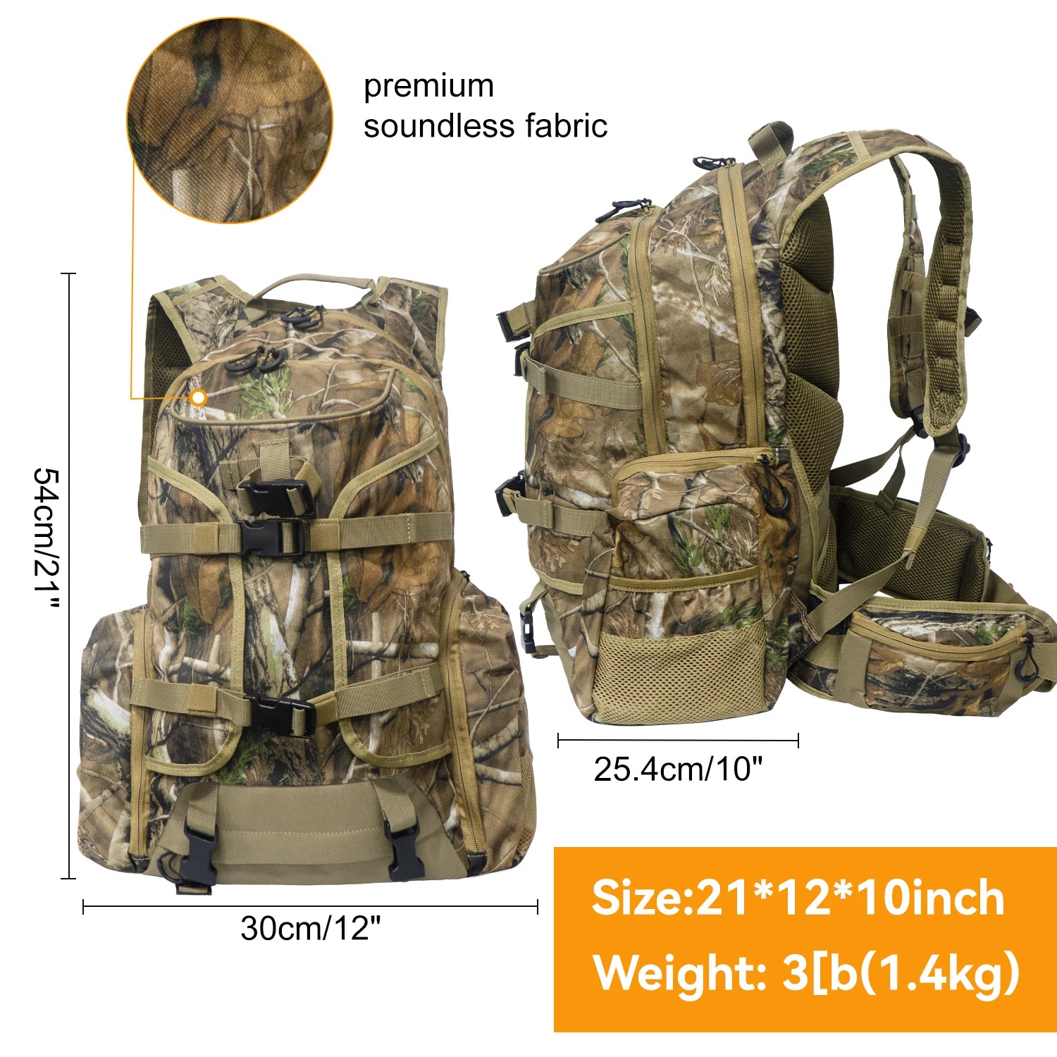 WESTTUNE Man Strategic Tactical Backpack Outdoor Waterproof Camping Hunting Sport Bag Hunting Backpack for Rifle Bow Gun