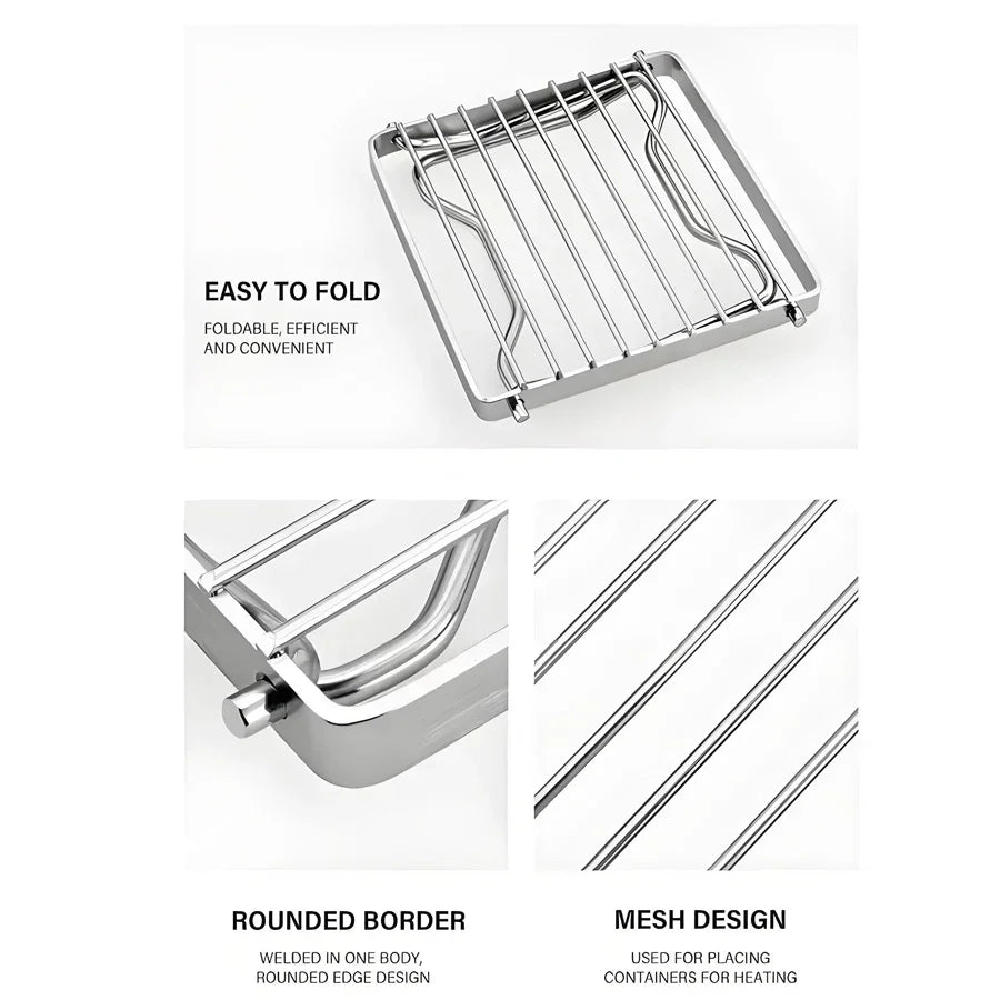 Camping Campfire Grill, Portable Folding Charcoal BBQ Grill, Heavy Duty Firepit Grill for Outdoor Cooking,Bonfire,Patio,Backyard