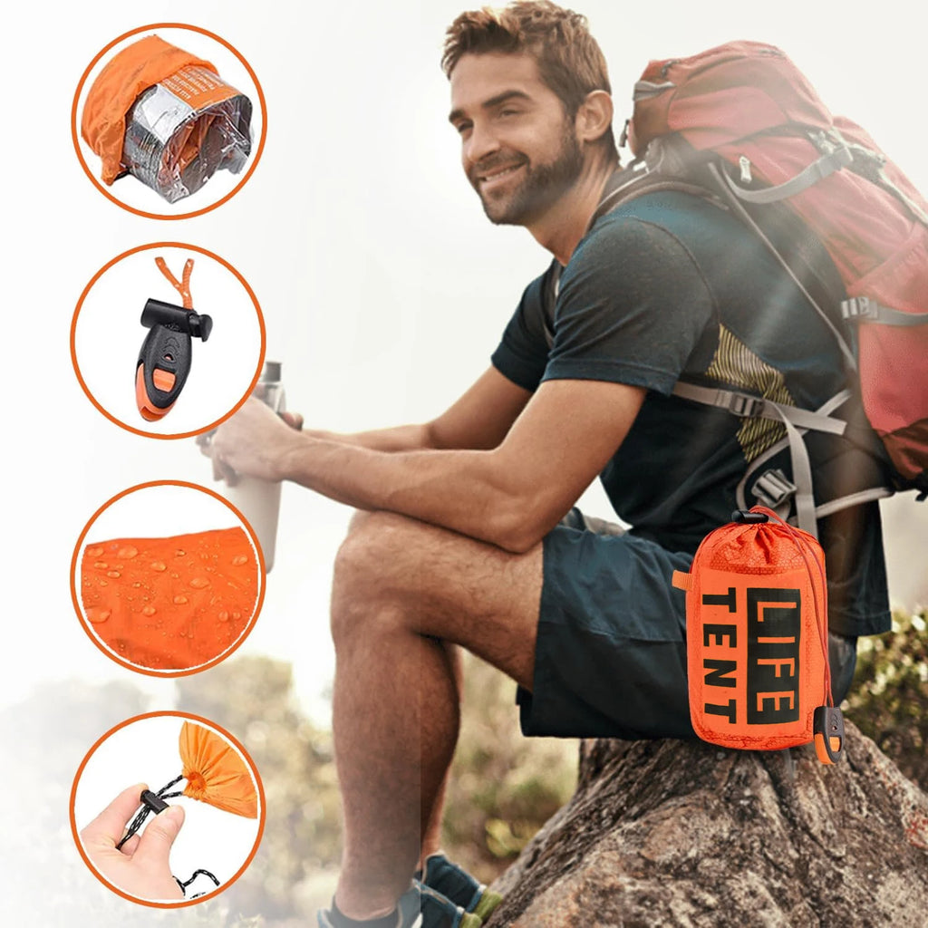 Disaster-relief Supplies Camping Tents Waterproof Baraca Washroom Tent 2 People Set Tent's Glass and Steel House Prevention