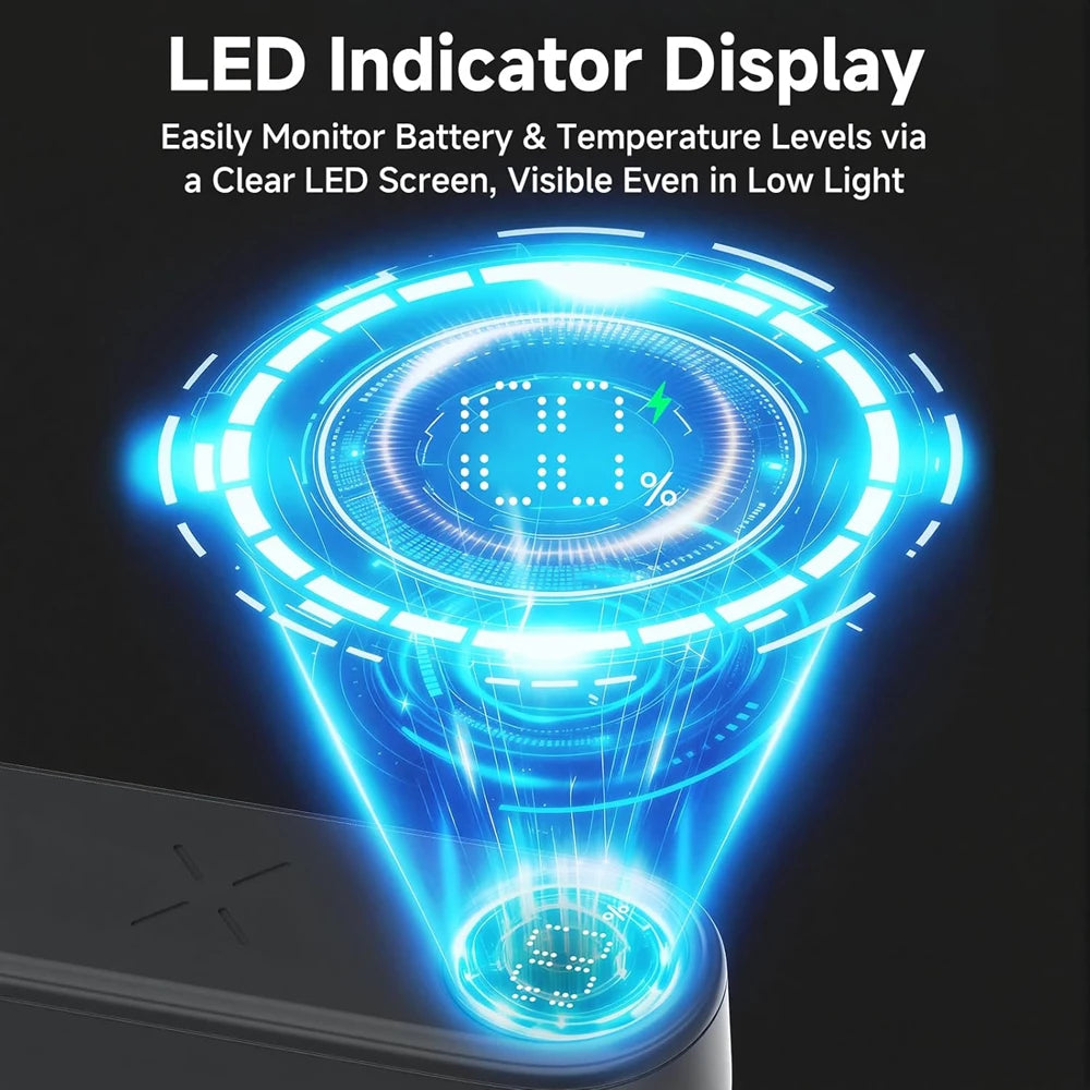 Hand Warmers Rechargeable 2 Pack 6000mAh Magnetic Electric Hand Warmer with LED Display Portable Camping Tech Gifts Outdoors