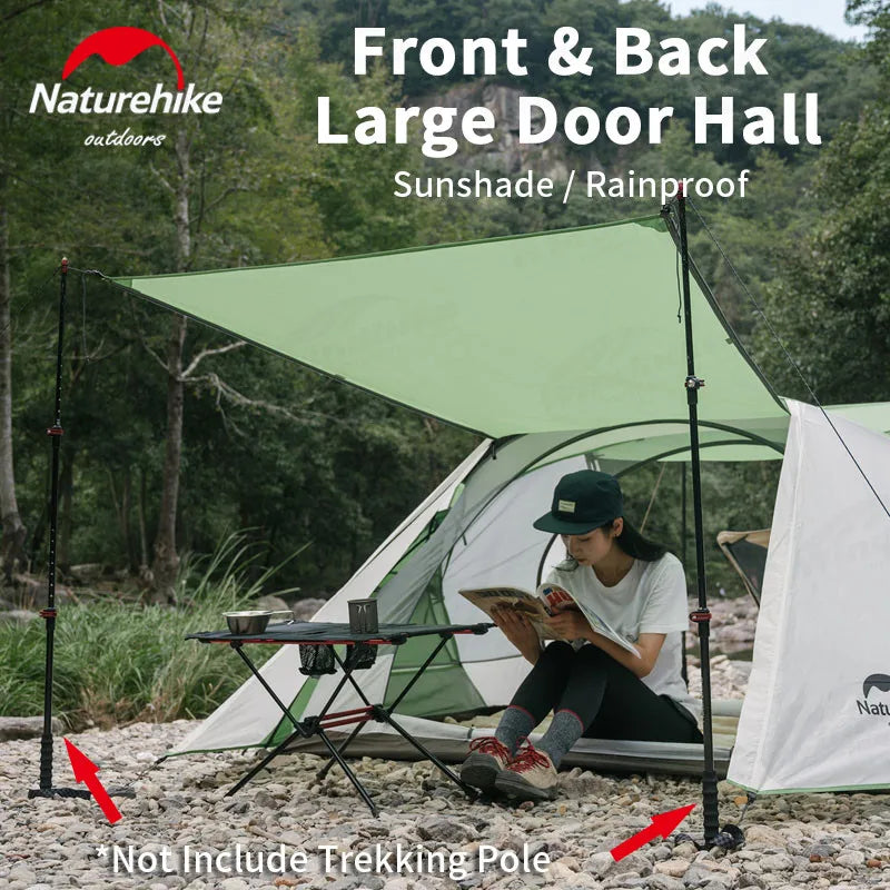Naturehike Camping Tents 210T 2 Person Outdoor Tent Travel Fishing Tents Bushcraft Waterproof Beach Shell Tent Canopy