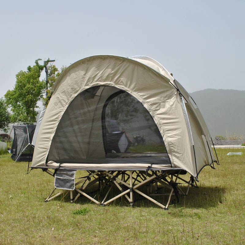 2 Person Survival Tent: Waterproof Camping Tent with Mesh Windows, PU4000 Protection, for Travel & Camping, WITHOUT BEDS