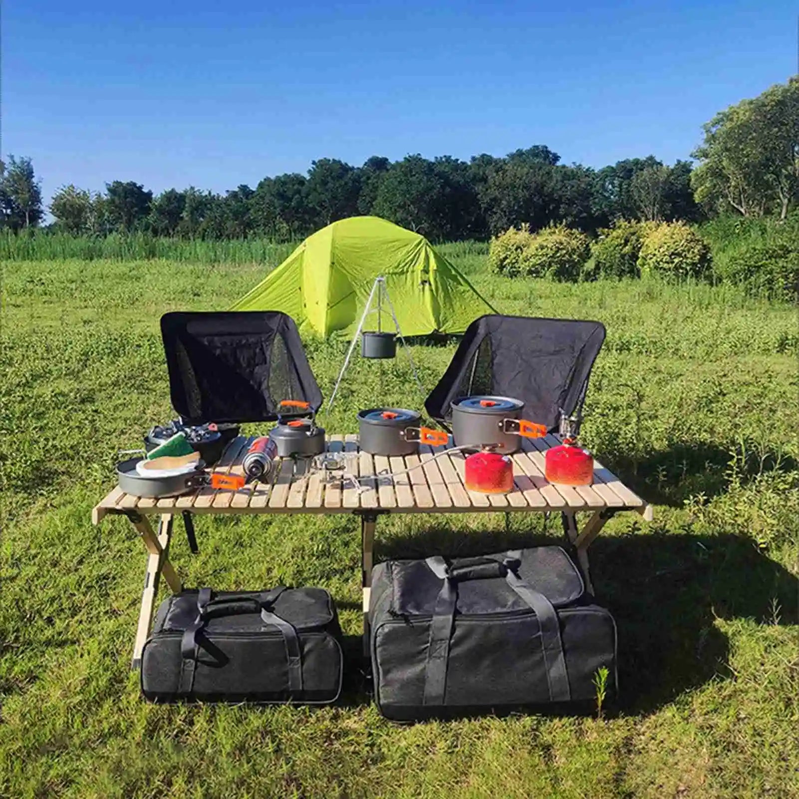 Camping Cookware Storage Container Camping Cookware Bag Cooking Utensils Bag Outdoor Stove Storage Container Cooking Tote Bag