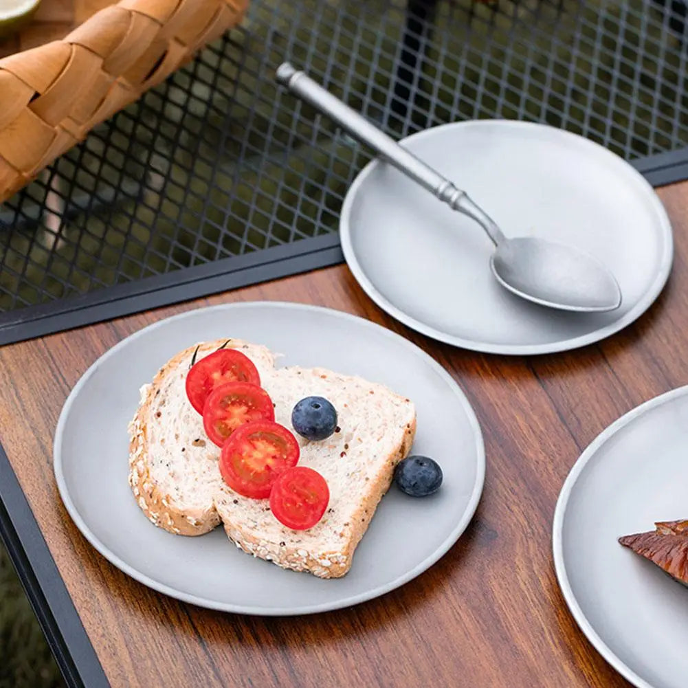 Camping Titanium Camping Plate Travel Tableware | Stackable Camping Supplies Equipment | For Backpacking Picnic Backcountry Use