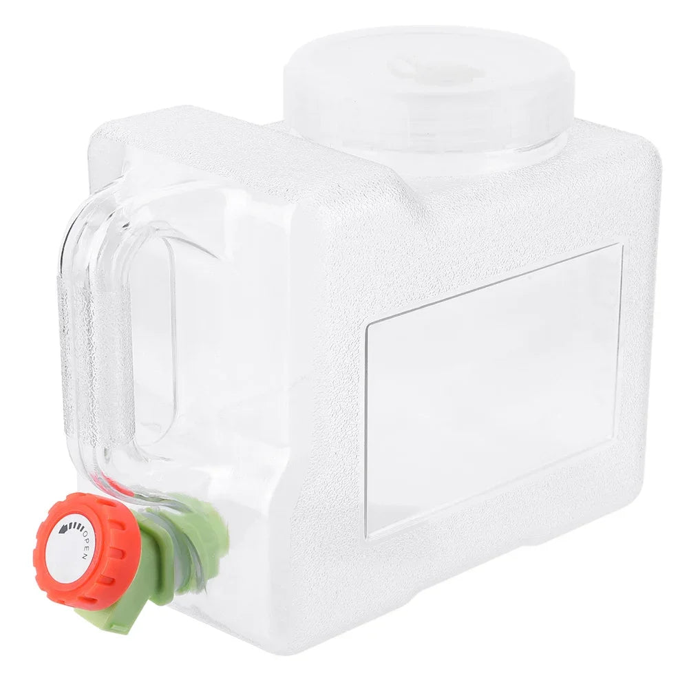 3L Camping Water Tank with Spigot Water Storage Carrier Multifunction Water Storage Container for Hiking Self-Driving Tour