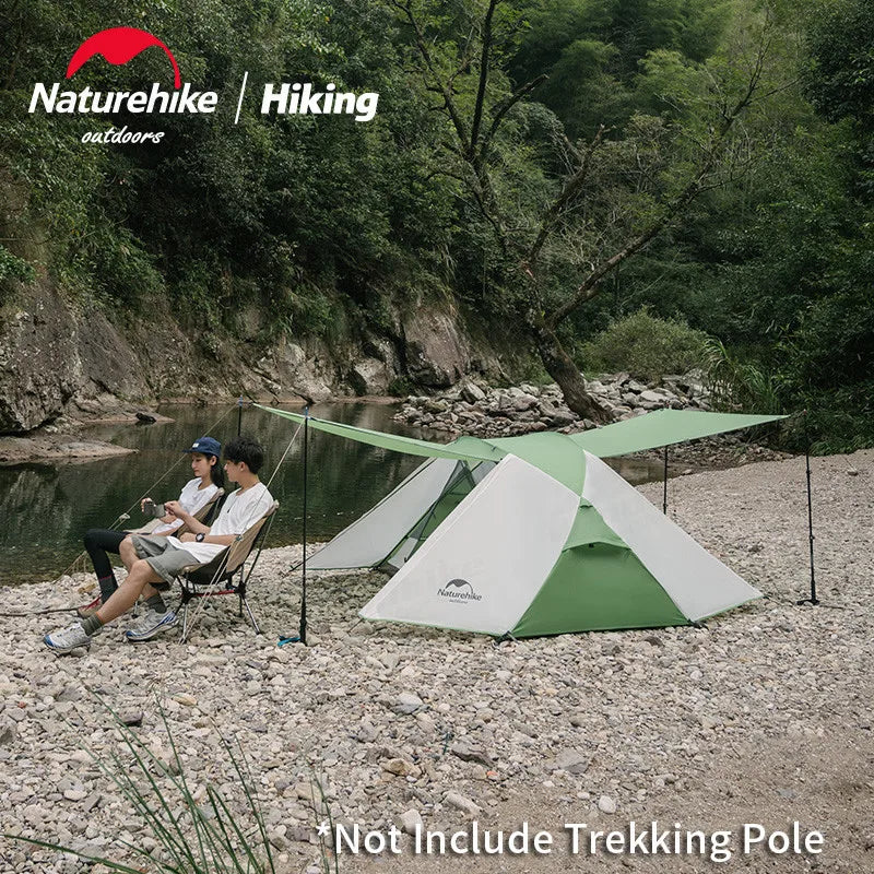 Naturehike Camping Tents 210T 2 Person Outdoor Tent Travel Fishing Tents Bushcraft Waterproof Beach Shell Tent Canopy