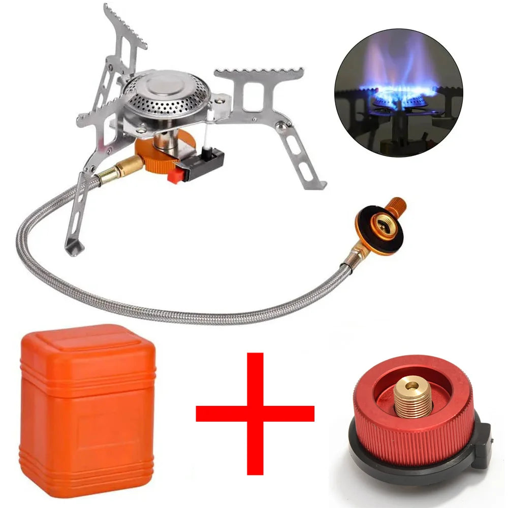 Camping Gas Stove Outdoor Tourist Burner Big Power Heater Tourism Cooker Barbecue Tourism Supplies Picnic Equipment