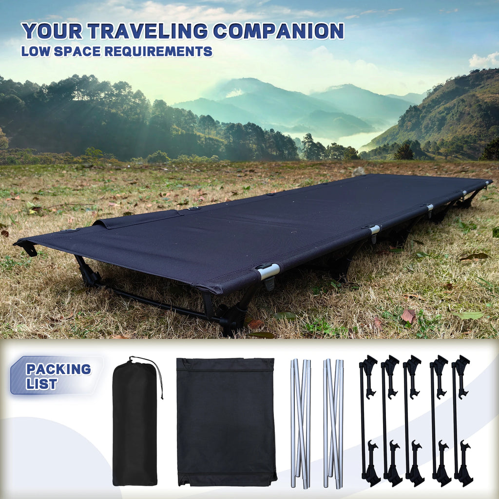 Camping Cot Portable Folding Bed Outdoor Ultralight Compact Tent Bed for Camping Travel Hiking Sleeping Cot