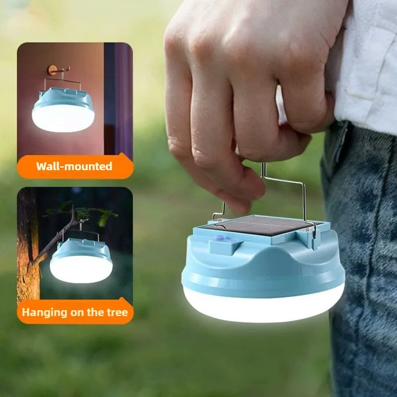 Solar Portable Camping Light Charging Tent Outdoor Lighting Hanging Light Emergency Super Bright Camping Light