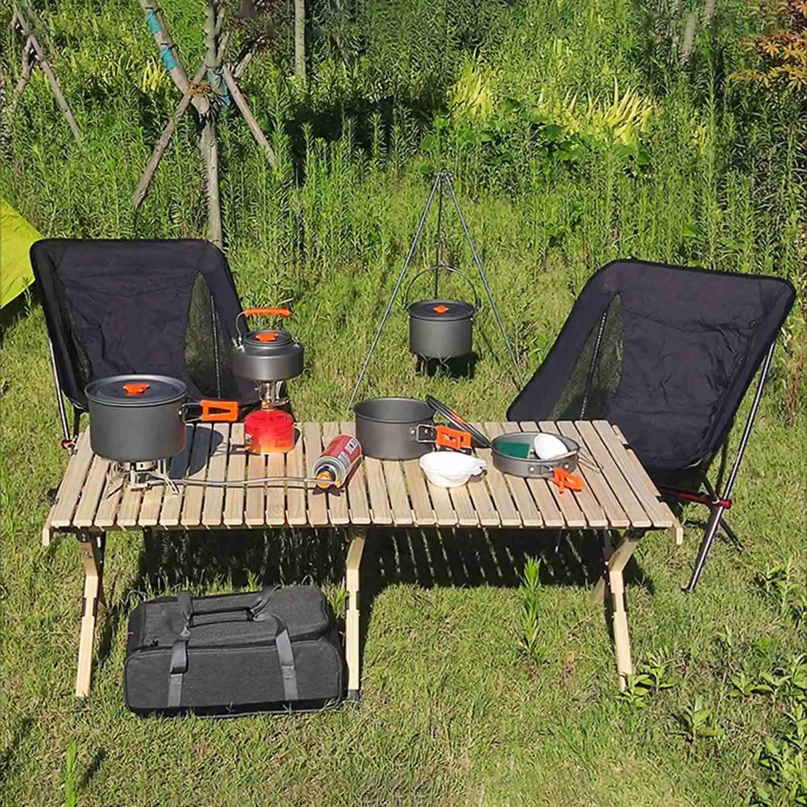 Camping Cookware Storage Container Camping Cookware Bag Cooking Utensils Bag Outdoor Stove Storage Container Cooking Tote Bag