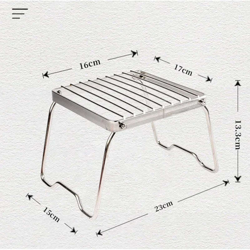 Camping Campfire Grill, Portable Folding Charcoal BBQ Grill, Heavy Duty Firepit Grill for Outdoor Cooking,Bonfire,Patio,Backyard