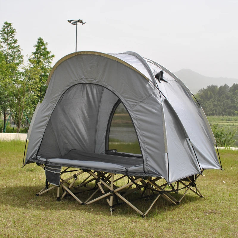 2 Person Survival Tent: Waterproof Camping Tent with Mesh Windows, PU4000 Protection, for Travel & Camping, WITHOUT BEDS