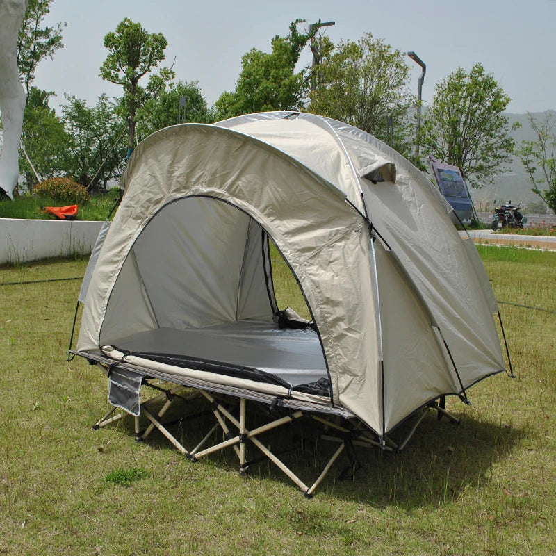 2 Person Survival Tent: Waterproof Camping Tent with Mesh Windows, PU4000 Protection, for Travel & Camping, WITHOUT BEDS