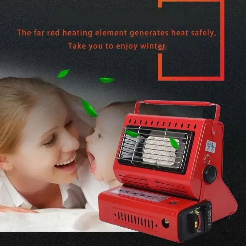 Portable Gas Camping Stove Outdoor Picnic BBQ Stove Portable Hand Warmer Home Heater Cassette Stove for Camping Tent Fishing