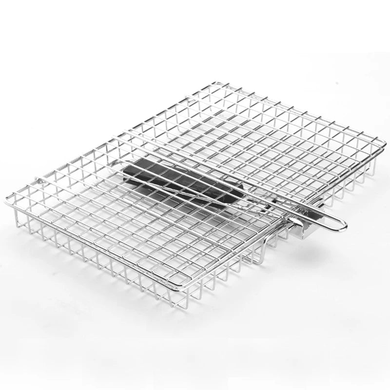 Grill Basket Stainless Steel Grill Baskets forOutdoor Grill |Grill AccessoriesforOutdoorGrill CampfireCooking Equipment