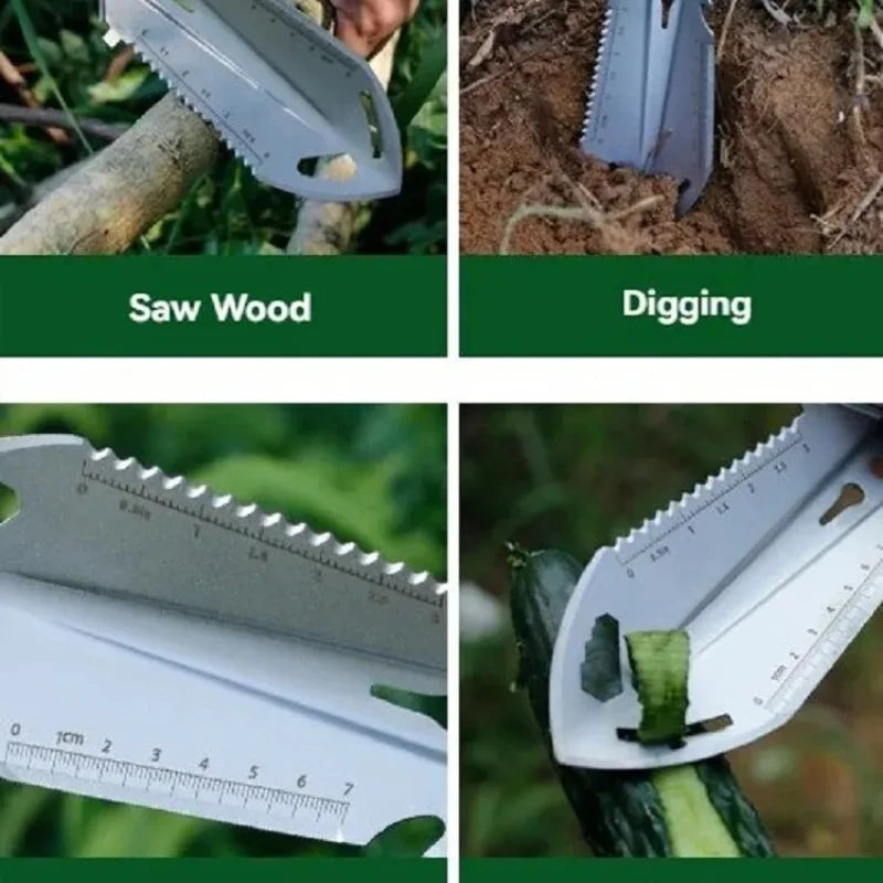Camping Portable Engineer Shovel, Field Survival Tools, Outdoor Stainless Steel Multi-functional Small Tactical Hand Shovel