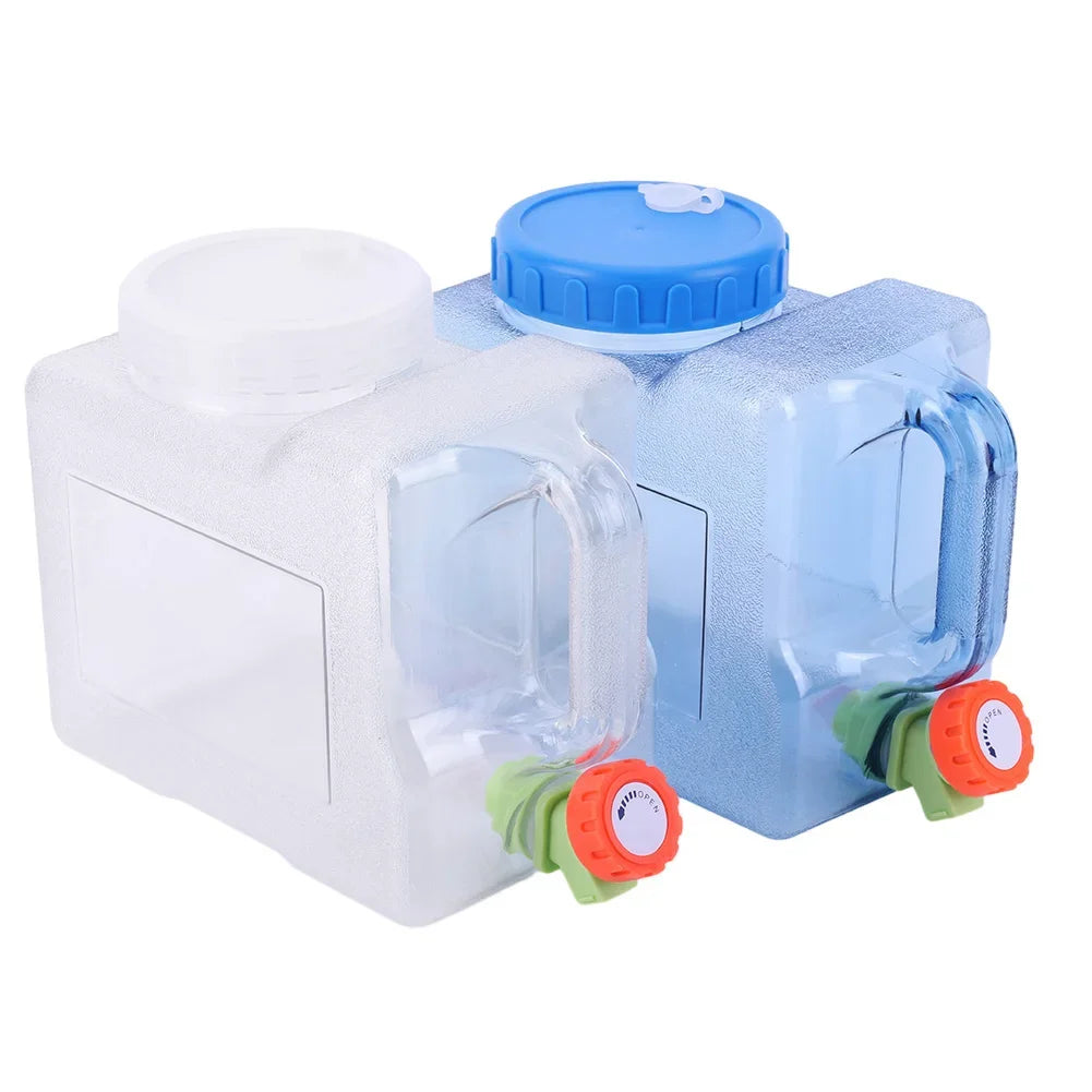 3L Camping Water Tank with Spigot Water Storage Carrier Multifunction Water Storage Container for Hiking Self-Driving Tour